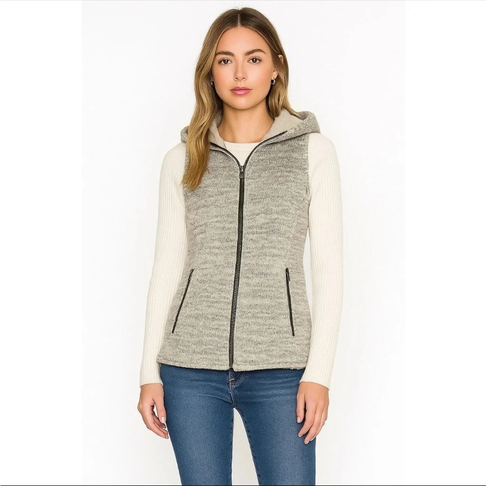 Kuhl Alaska Women’s Cozy Sleeveless Zip-Up Hooded Vest w/ Pockets - Heather Gray - Picture 12 of 12